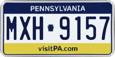 PA license plate MXH9157