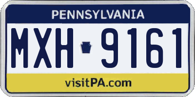 PA license plate MXH9161