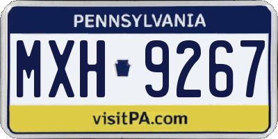 PA license plate MXH9267