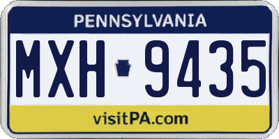 PA license plate MXH9435
