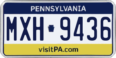 PA license plate MXH9436