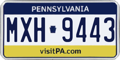 PA license plate MXH9443