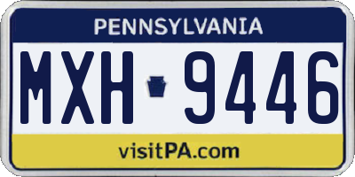 PA license plate MXH9446