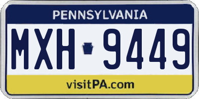 PA license plate MXH9449