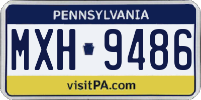PA license plate MXH9486