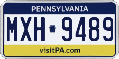 PA license plate MXH9489