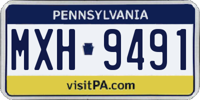 PA license plate MXH9491