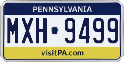 PA license plate MXH9499