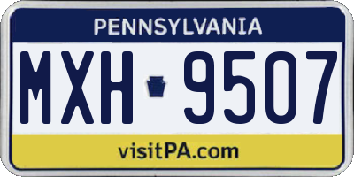 PA license plate MXH9507