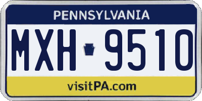 PA license plate MXH9510