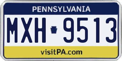 PA license plate MXH9513