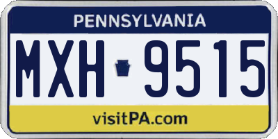 PA license plate MXH9515