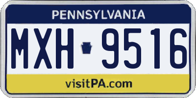 PA license plate MXH9516