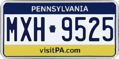 PA license plate MXH9525
