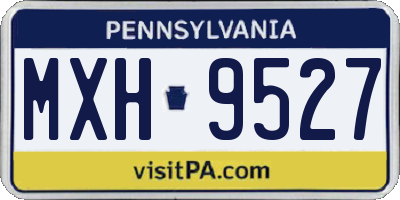 PA license plate MXH9527