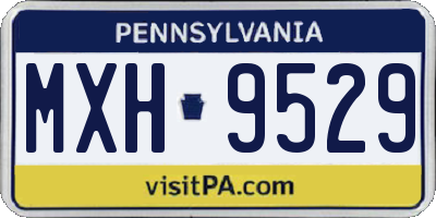 PA license plate MXH9529
