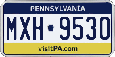 PA license plate MXH9530