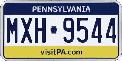 PA license plate MXH9544
