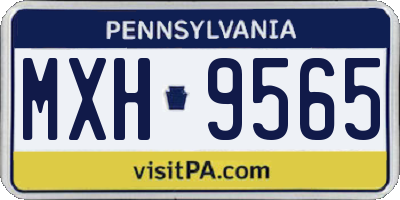 PA license plate MXH9565