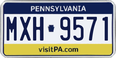 PA license plate MXH9571