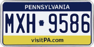 PA license plate MXH9586