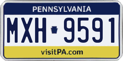 PA license plate MXH9591