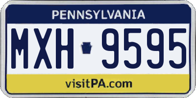 PA license plate MXH9595
