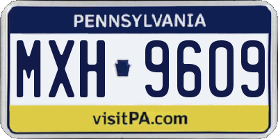 PA license plate MXH9609
