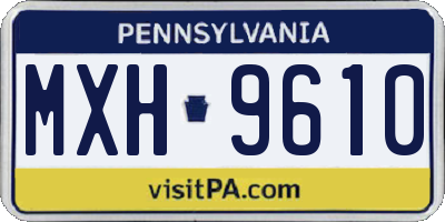 PA license plate MXH9610