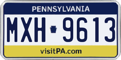 PA license plate MXH9613