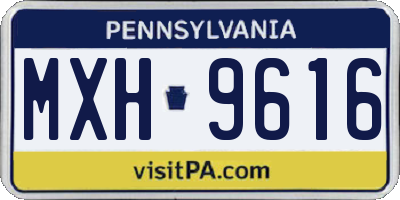 PA license plate MXH9616
