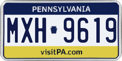 PA license plate MXH9619