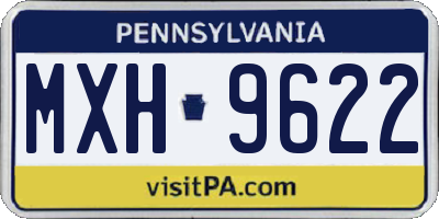 PA license plate MXH9622