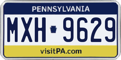 PA license plate MXH9629