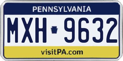 PA license plate MXH9632
