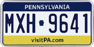 PA license plate MXH9641