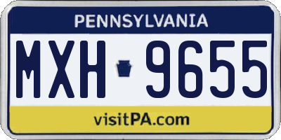 PA license plate MXH9655