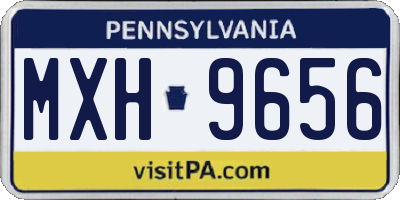 PA license plate MXH9656