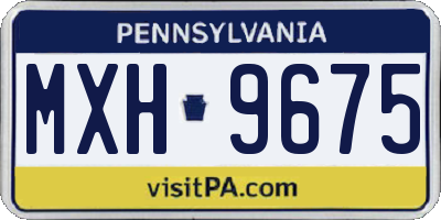 PA license plate MXH9675