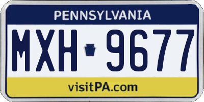 PA license plate MXH9677