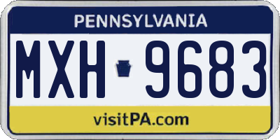 PA license plate MXH9683