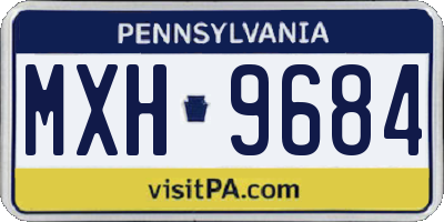 PA license plate MXH9684