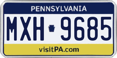 PA license plate MXH9685