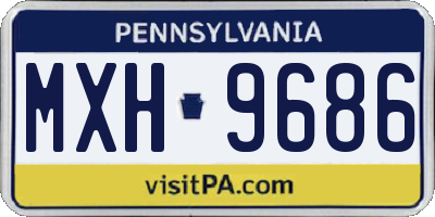 PA license plate MXH9686