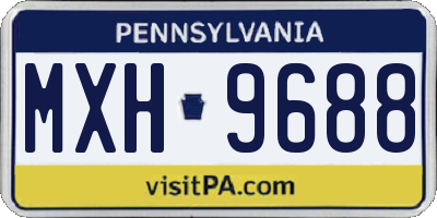 PA license plate MXH9688