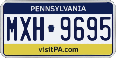 PA license plate MXH9695