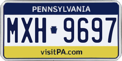 PA license plate MXH9697