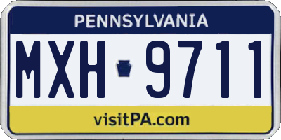 PA license plate MXH9711