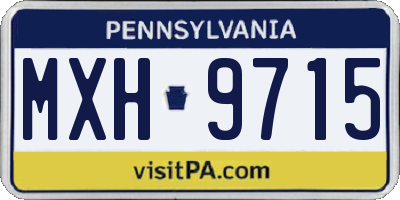 PA license plate MXH9715