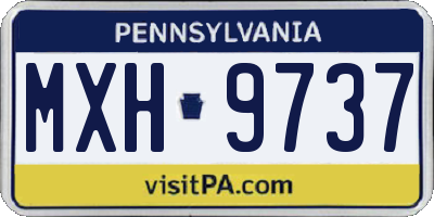 PA license plate MXH9737